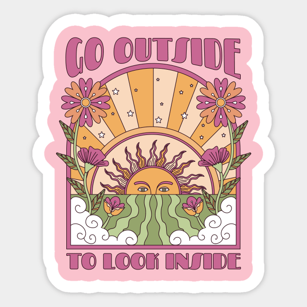 Go outside to look inside Sticker by ByVili